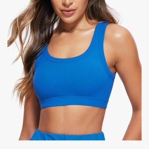 CRZ YOGA Vibrant Blue Sports Bra